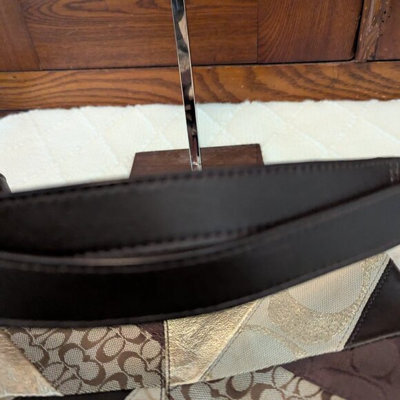 Coach Y2K Chevron Suede Patchwork bag F17706 - Picture 9 of 11